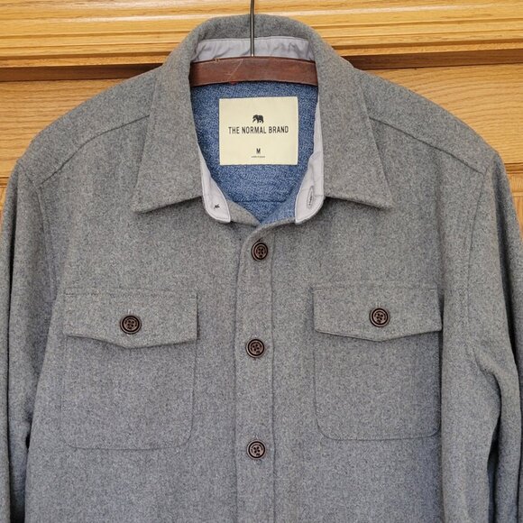 The Normal Brand Brightside Heavyweight Flannel Lined Wool Blend Jacket - Picture 4 of 16